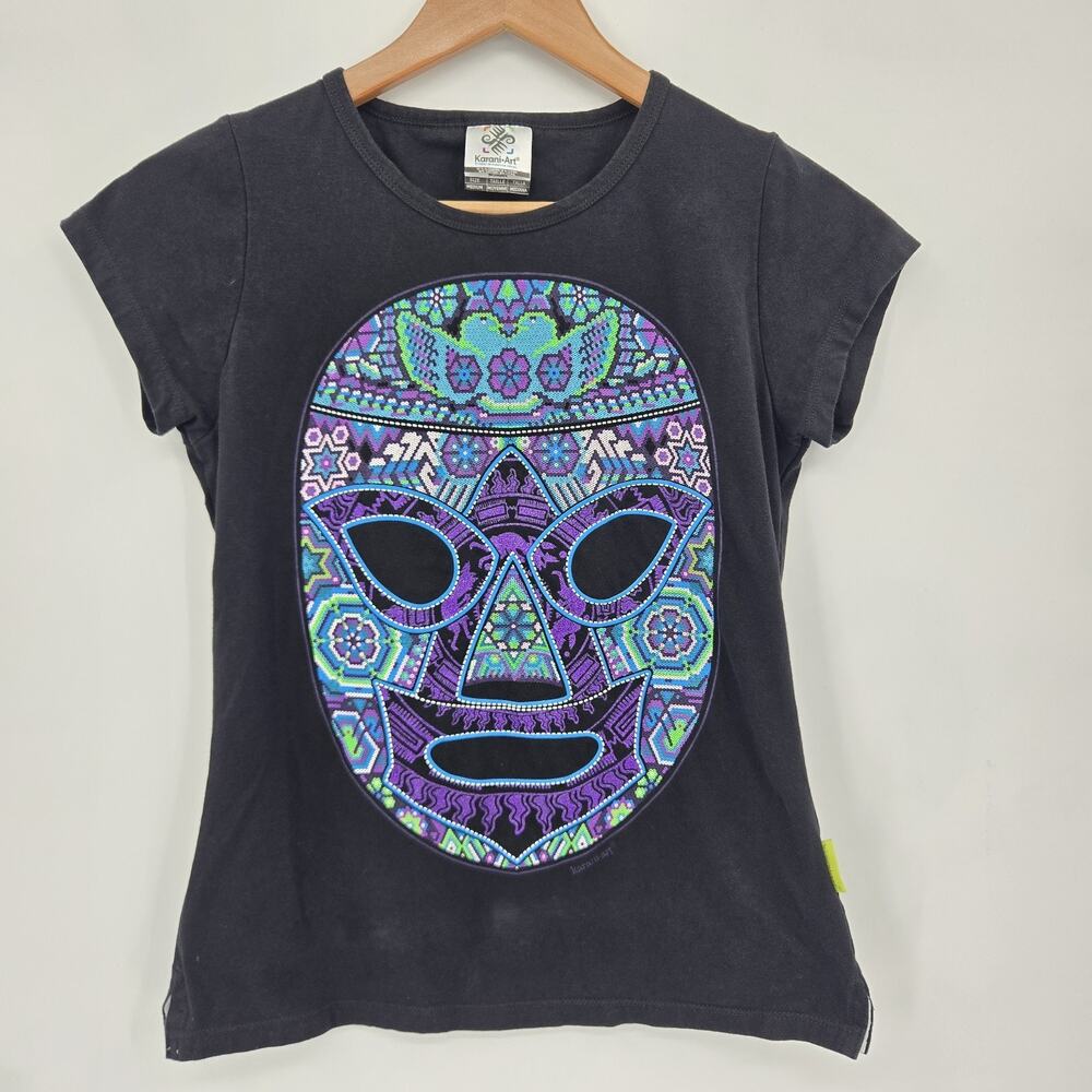 Karani Art Luchola Mora Womens T Shirt Mexican Culture Artsy Streetwear Size M